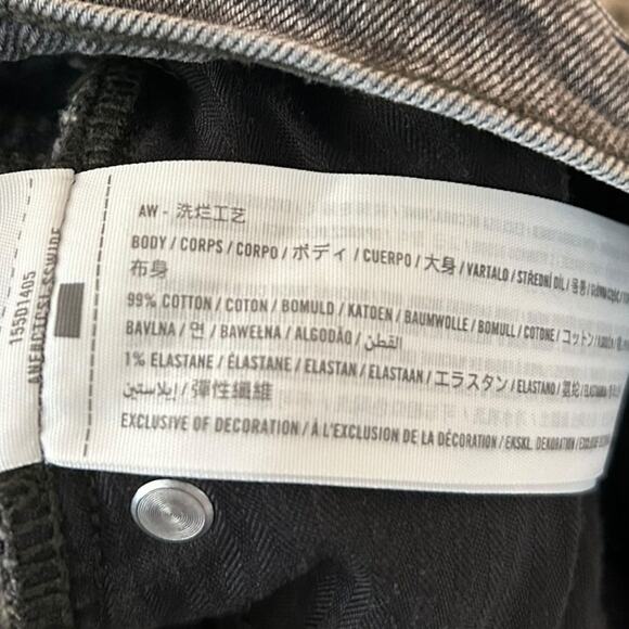 Abercrombie & Fitch Black Mid Rise 90s Straight Jean Size 29 US 8 Grey - Picture 5 of 5